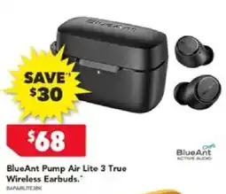 Harvey Norman BlueAnt Pump Air Lite 3 True Wireless Earbuds offer