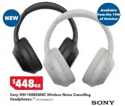 Harvey Norman Sony WH-1000XM4C Wireless Noise Cancelling Headphones offer