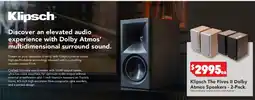 Harvey Norman Klipsch The Fives II Dolby Atmos Speakers offer