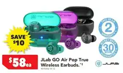 Harvey Norman JLab GO Air Pop True Wireless Earbuds offer