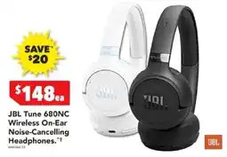 Harvey Norman JBL Tune 680NC Wireless On-Ear Noise-Cancelling Headphones offer