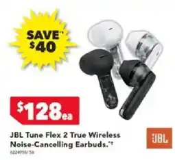 Harvey Norman JBL Tune Flex 2 True Wireless Noise-Cancelling Earbuds offer
