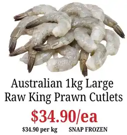 Farmer Jack's Australian Large Raw King Prawn Cutlets offer