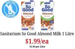 Farmer Jack's Sanitarium So Good Almond Milk offer