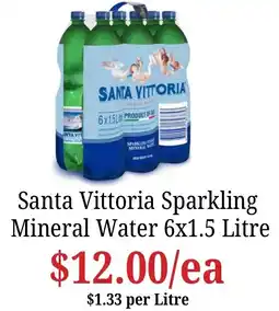 Farmer Jack's Santa Vittoria Sparkling Mineral Water offer