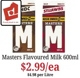 Farmer Jack's Masters Flavoured Milk offer