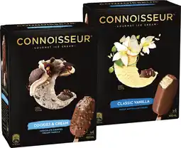 IGA Connoisseur Gourmet Ice Cream 4 Pack or Mini 6 Pack Selected Varieties offer
