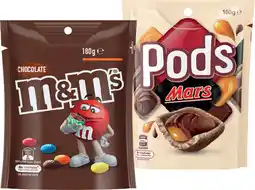 IGA M&Mʼs 120‑180g, Pods 160g or Maltesers 120‑140g Share Pack Selected Varieties offer
