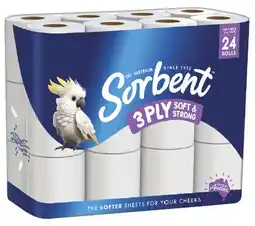 IGA Sorbent 3 Ply Soft & Strong Toilet Tissue offer