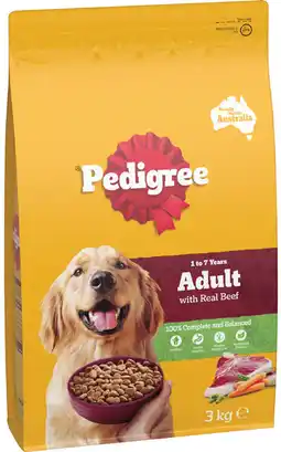IGA Pedigree Dry Dog Food 2.5‑3kg Selected Varieties offer