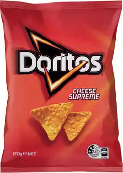 IGA Doritos Corn Chips 150-170g or Twisties Cinnamon Sugar Churros 120g Selected Varieties offer