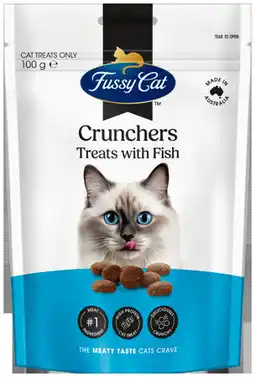 IGA Fussy Cat Crunchers Cat Treats Selected Varieties offer