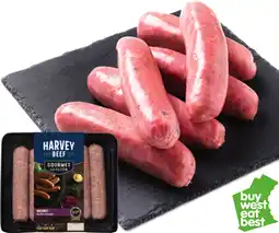 IGA Harvey Beef Gourmet Selection Beef Brisket Sausages offer