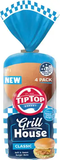 IGA Tip Top Grill House Burger Buns Selected Varieties offer