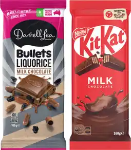 IGA Darrell Lea Chocolate Block 160‑180g or Nestlé Chocolate Block 118‑180g Selected Varieties offer
