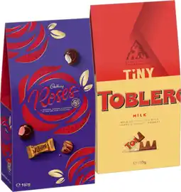 IGA Cadbury Roses 150g or Toblerone Gift Pouch 120g offer