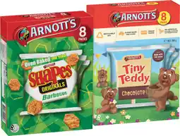 IGA Arnott’s Shapes, Tiny Teddy or Mini Chocolate Chip Cookies 7-8 Pack Selected Varieties offer
