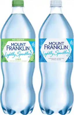 IGA Mount Franklin Lightly Sparkling Water Selected Varieties offer