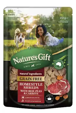 IGA Nature’s Gift Grain Free Homestyle Shreds with Beef, Peas & Carrot offer