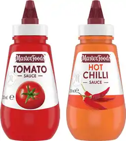 IGA MasterFoods Chilli, Tomato or Barbecue Squeezy Sauce 250mL offer