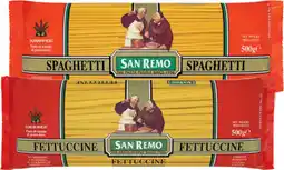 IGA San Remo Pasta 375‑500g Selected Varieties offer