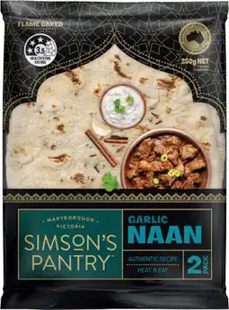IGA Simson’s Pantry Naan Selected Varieties offer