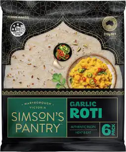 IGA Simson’s Pantry Garlic Roti offer