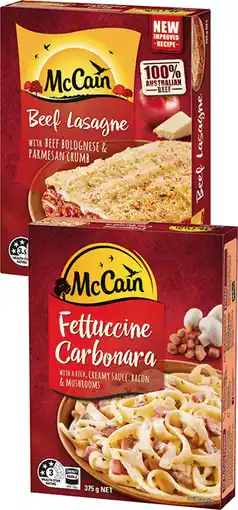 IGA McCain Red Box Frozen Meal Selected Varieties offer