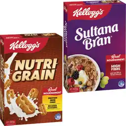 IGA Kellogg’s Nutri-Grain 290g, Sultana Bran 420g or Original Special K 300g offer