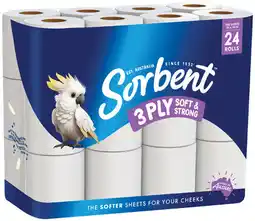 IGA Sorbent 3 Ply Soft & Strong Toilet Tissue offer