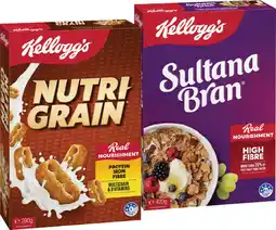 IGA Kellogg’s Nutri-Grain 290g, Sultana Bran 420g or Special K Original 300g offer