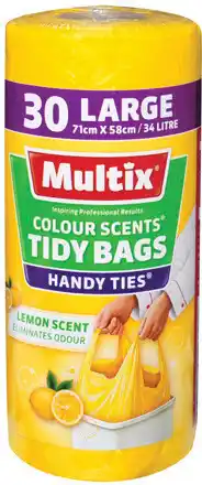 IGA Multix Colour Scents Handy Ties Tidy Bags 25‑35 Pack Selected Varieties offer
