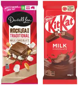 IGA Darrell Lea Chocolate Block or Nestlé Chocolate Block 118-180g Selected Varieties offer