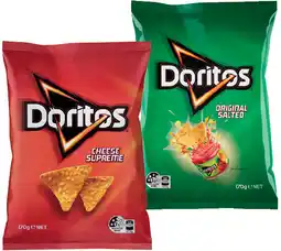 IGA Doritos Corn Chips 150‐170g Selected Varieties offer