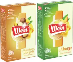 IGA Weis Bar 4 Pack or Mango Tub 1 Litre Selected Varieties offer