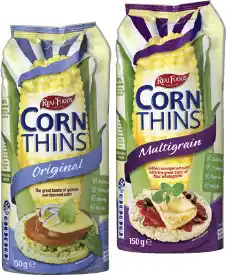 IGA Real Foods Corn Thins 125‐150g Selected Varieties offer