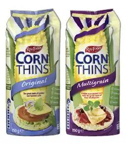 IGA Real Foods Corn Thins or Rice Thins 150g Selected Varieties offer