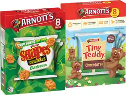 IGA Arnott’s Shapes or Tiny Teddy 7‑8 Pack Selected Varieties offer