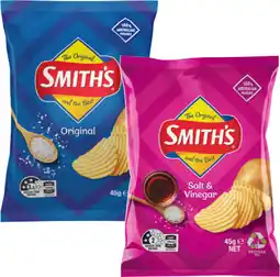 IGA Smith’s Crinkle Cut Chips Selected Varieties offer