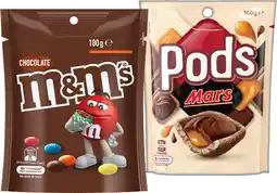 IGA M&M’s 120‑180g, Pods 160g or Maltesers 120‑140g Share Pack Selected Varieties offer
