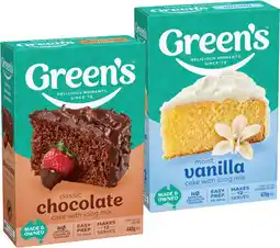 IGA Greenʼs Baking Mix Selected Varieties offer