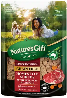 IGA Nature’s Gift Grain Free Homestyle Shreds with Beef, Peas & Carrot offer