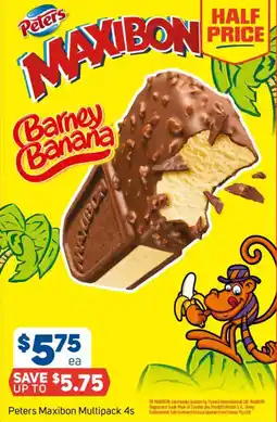 Foodland Peters Maxibon Barney Banana offer