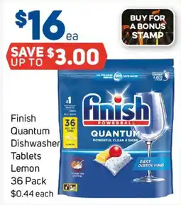 Foodland Finish Quantum Dishwasher Tablets Lemon offer