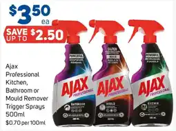Foodland Ajax Professional Kitchen, Bathroom or Mould Remover Trigger Sprays offer