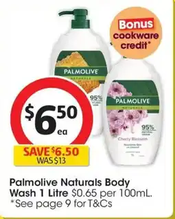 Coles Palmolive Naturals Body Wash offer