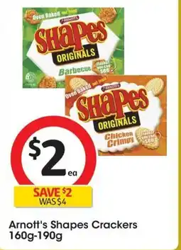Coles Arnott's Shapes Crackers offer