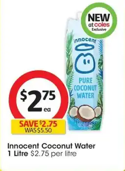 Coles Innocent Coconut Water offer