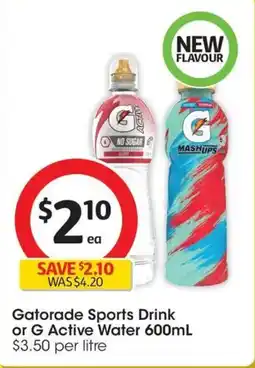Coles Gatorade Sports Drink or G Active Water offer