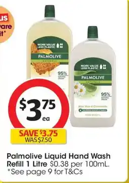 Coles Palmolive Liquid Hand Wash Refill 1 Litre offer